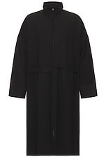 Fear of God High Twist Wool High Neck Trench in Black, view 1, click to view large image.