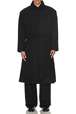 Fear of God High Twist Wool High Neck Trench in Black, view 4, click to view large image.