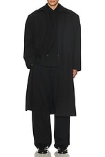 Fear of God High Twist Wool High Neck Trench in Black, view 5, click to view large image.