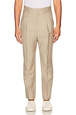 Fear of God Eternal Wool Suit Pant in dusty beige, view 3, click to view large image.