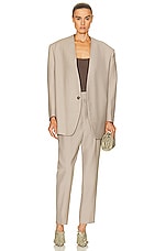 Fear of God Eternal Wool Suit Pant in dusty beige, view 5, click to view large image.