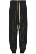Fear of God Wrinkled Polyester Pintuck Sweatpant in Black, view 1, click to view large image.