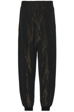 Fear of God Wrinkled Polyester Pintuck Sweatpant in Black, view 2, click to view large image.
