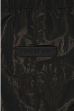 Fear of God Wrinkled Polyester Pintuck Sweatpant in Black, view 3, click to view large image.