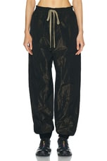 Fear of God Wrinkled Polyester Pintuck Sweatpant in Black, view 1, click to view large image.