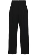 Fear of God Double Wool Single Pleat Relaxed Trouser in Black, view 1, click to view large image.
