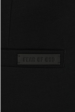 Fear of God Double Wool Single Pleat Relaxed Trouser in Black, view 3, click to view large image.