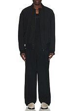 Fear of God Double Wool Single Pleat Relaxed Trouser in Black, view 6, click to view large image.