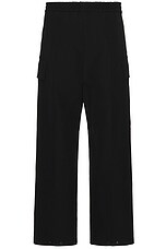 Fear of God Wool Cotton Cargo Pant in Black, view 2, click to view large image.