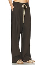 Fear of God Wool Canvas Single Pleat Wide Leg Pant in Mocha, view 2, click to view large image.