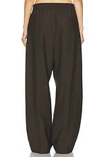 Fear of God Wool Canvas Single Pleat Wide Leg Pant in Mocha, view 4, click to view large image.