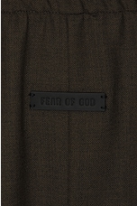 Fear of God Wool Canvas Single Pleat Wide Leg Pant in Mocha, view 5, click to view large image.