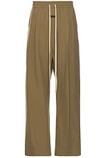 Fear of God Virgin Wool Single Pleat Wide Leg Pant in Deer, view 1, click to view large image.