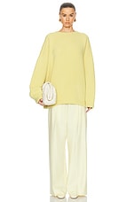 Fear of God Gabardine Single Pleat Wide Leg Pant in Lemon Cream, view 6, click to view large image.