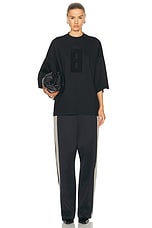 Fear of God Pintuck and Stripe Relaxed Sweatpant in Black, view 7, click to view large image.