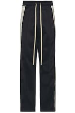 Fear of God Pintuck and Stripe Relaxed Sweatpant in Black, view 1, click to view large image.