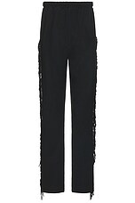 Fear of God Fringe Sweatpant in Black, view 2, click to view large image.