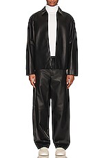 Fear of God Eternal Leather Pant in Black, view 6, click to view large image.