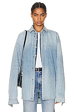 Fear of God Eternal Denim Shirt in 5 Year Indigo, view 1, click to view large image.