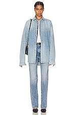 Fear of God Eternal Denim Shirt in 5 Year Indigo, view 5, click to view large image.