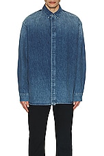 Fear of God Denim Shirt in Medium Indigo, view 4, click to view large image.