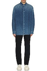 Fear of God Denim Shirt in Medium Indigo, view 5, click to view large image.
