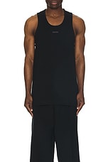Fear of God Ribbed Tank in Black, view 4, click to view large image.