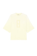 Fear of God Airbrush 8 Ss Tee in Lemon Cream, view 1, click to view large image.