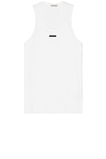 Fear of God Ribbed Tank in White, view 1, click to view large image.