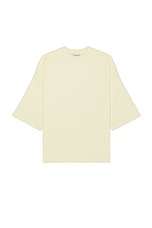 Fear of God Viscose Embroidered Thunderbird Milano Tee in Lemon Cream, view 2, click to view large image.