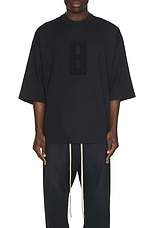 Fear of God Embroidered 8 Milano Tee in Black, view 4, click to view large image.