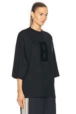 Fear of God Embroidered 8 Milano Tee in Black, view 2, click to view large image.