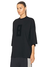 Fear of God Embroidered 8 Milano Tee in Black, view 3, click to view large image.