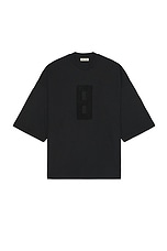 Fear of God Embroidered 8 Milano Tee in Black, view 1, click to view large image.