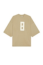 Fear of God Embroidered 8 Milano Tee in Dune, view 1, click to view large image.