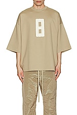 Fear of God Embroidered 8 Milano Tee in Dune, view 4, click to view large image.