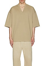 Fear of God Milano V Neck Tee in Dune, view 4, click to view large image.