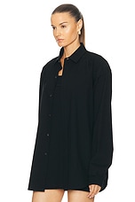 Fear of God Half Placket Shirt in Black, view 3, click to view large image.