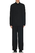 Fear of God Half Placket Shirt in Black, view 5, click to view large image.
