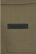 Fear of God Half Placket Shirt in Olive, view 3, click to view large image.