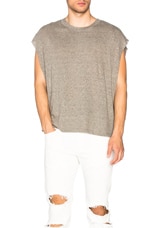 【S】fear of god inside out muscle tee Fear of God Inside Out Muscle Tee in Heather Grey | FWRD