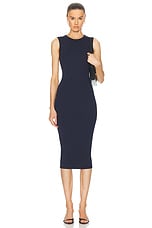 FLORE FLORE Esme Midi Dress in Navy, view 1, click to view large image.