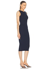 FLORE FLORE Esme Midi Dress in Navy, view 2, click to view large image.