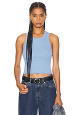 FLORE FLORE Hannah Tank Top in Baby Blue, view 1, click to view large image.