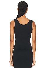 FLORE FLORE Hillie Tank Top in Black, view 3, click to view large image.