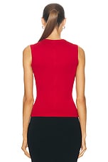 FLORE FLORE Esme Tank Top in Red, view 3, click to view large image.