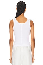 FLORE FLORE Hillie Tank Top in White, view 3, click to view large image.