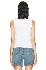 FLORE FLORE Esme Tank Top in White, view 3, click to view large image.