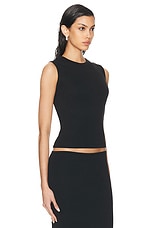 FLORE FLORE Esme Tank Top in Black, view 2, click to view large image.