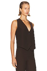 Ferragamo Suit Vest in Expresso, view 2, click to view large image.
